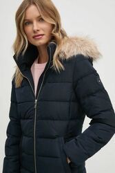 Tommy Hilfiger tmavomodrý páperový kabát - XS (DW5)