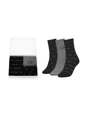 Calvin Klein dámske ponožky 3pack - ONE (001)
