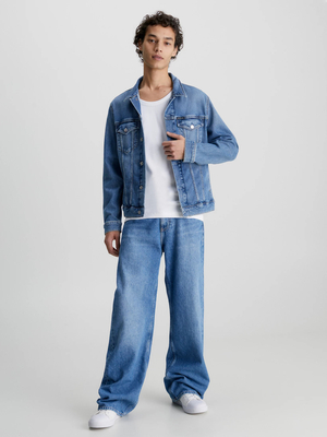 Calvin Klein pánska modrá džínsová bunda - M (1A4)