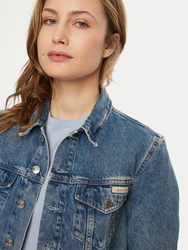 Calvin Klein dámska modrá džínsová bunda - S (1A4)