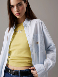 Calvin Klein dámska pruhovaná košeľa - M (0K6)