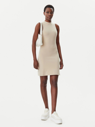 Calvin Klein dámske béžové šaty - L (PF0)