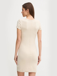 Calvin Klein dámske béžové šaty - XS (PB5)
