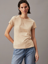 Calvin Klein dámske béžové tričko - S (RAE)