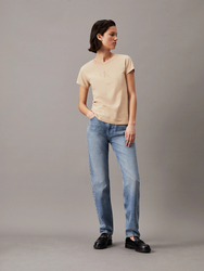 Calvin Klein dámske béžové tričko - S (RAE)