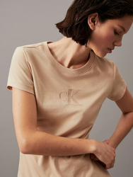 Calvin Klein dámske béžové tričko - S (RAE)