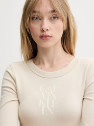 Calvin Klein dámske béžové tričko - L (PB5)