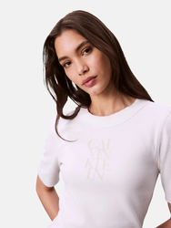 Calvin Klein dámske biele tričko - XS (YAA)