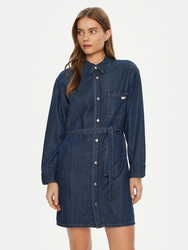 Calvin Klein dámske modré košeľové šaty - XS (1BY)