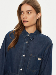 Calvin Klein dámske modré košeľové šaty - XS (1BY)