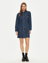 Calvin Klein dámske modré košeľové šaty - XS (1BY)