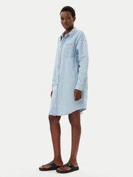 Calvin Klein dámske modré košeľové šaty - XS (1AA)