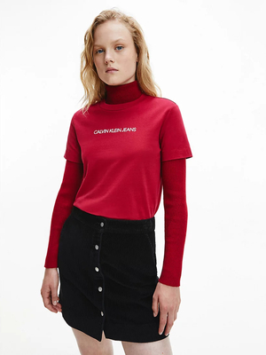 Calvin Klein dámske vínové tričko - XS (XKF)