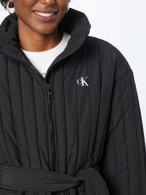 Calvin Klein dámsky čierny prechodný kabát - L (BEH)
