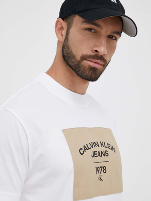 Calvin Klein pánske biele tričko - XL (YAF)