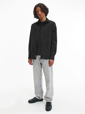 Calvin Klein pánska čierna keprová košeľa - L (BEH)