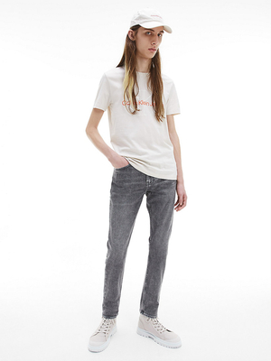 Calvin Klein pánske béžové tričko - S (ACF)