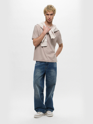 Calvin Klein pánske béžové tričko - M (PAN)