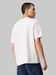 Calvin Klein pánske krémové tričko - M (YBI)