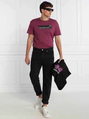 Calvin Klein pánske fialové tričko - XL (VAC)