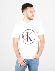 Calvin Klein pánske biele tričko Round - XL (YAF)