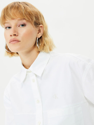 Calvin Kleiin dámska biela košeľa - XS (YAF)