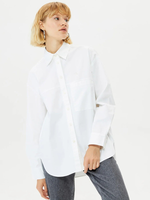 Calvin Kleiin dámska biela košeľa - XS (YAF)