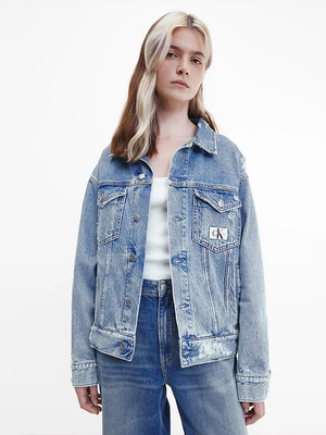 Calvin Klein dámska modrá džínsová bunda - S (1A4)