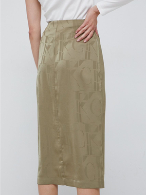 Calvin Klein dámska olivovo zelená sukňa - XS (0HD)