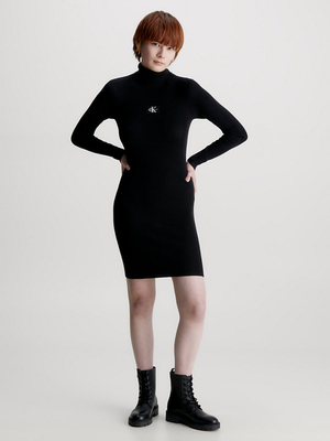 Calvin Klein dámske čierne úpletové šaty - XS (BEH)