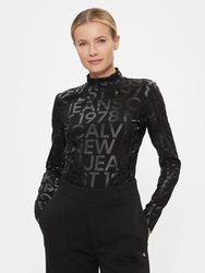 Calvin Klein dámske čierne tričko s dlhým rukávom - XS (0GL)