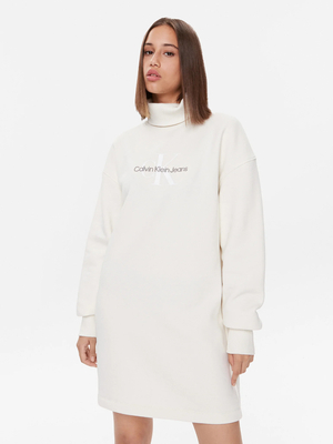 Calvin Klein dámske krémové teplákové šaty - XS (YBI)