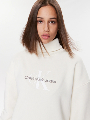 Calvin Klein dámske krémové teplákové šaty - L (YBI)