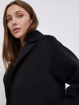 Calvin Klein dámsky čierny kabát - M (BEH)