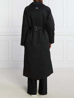 Calvin Klein dámsky čierny trenčkot - S (BEH)