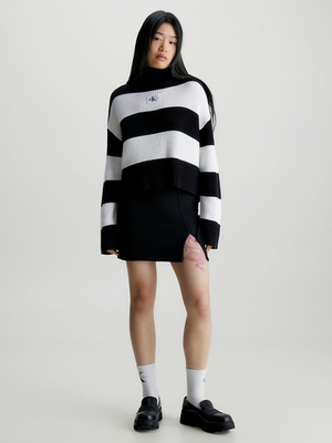 Calvin Klein dámsky čiernobiely sveter - M (0GO)