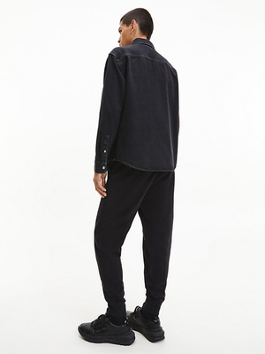 Calvin Klein pánska čierna džínsová košeľa - L (1BY)