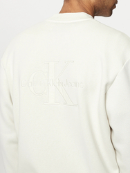 Calvin Klein pánska krémová mikina - M (YBI)