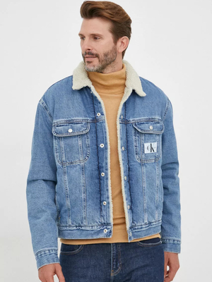 Calvin Klein pánska modrá džínsová bunda - M (1AA)