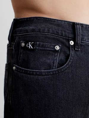 Calvin Klein pánske čierne džínsy AUTHENTIC STRAIGHT - 30/32 (1BY)