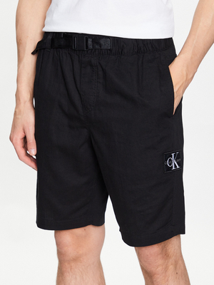Calvin Klein pánske čierne látkové šortky - S (BEH)