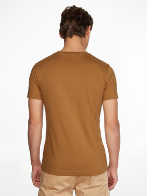 Calvin Klein pánske hnedé tričko - L (GE4)