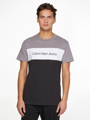 Calvin Klein pánske tričko Colour Block - S (BEH)