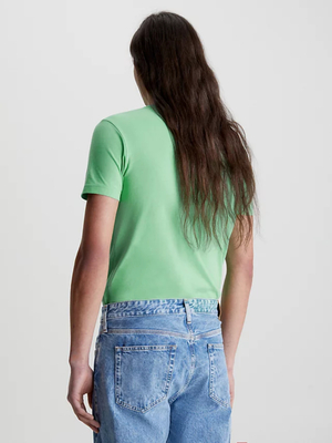Calvin Klein pánske zelené tričko MICRO MONOLOGO - L (L1C)