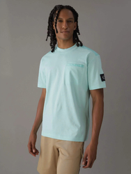 Calvin Klein pánske tyrkysové tričko - S (CCP)
