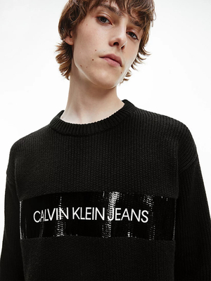 Calvin Klein pánsky čierny sveter - L (BEH)