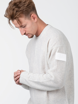 Calvin Klein pánsky svetlošedý sveter - S (AET)