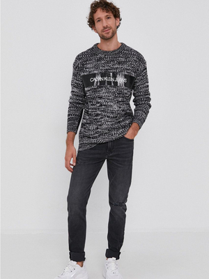 Calvin Klein pánsky žíhaný sveter - XL (YAF)
