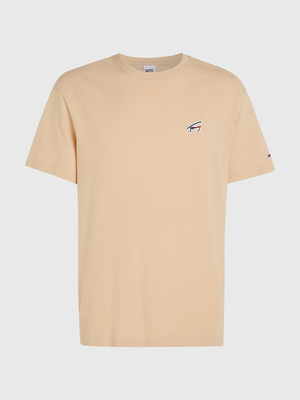Tommy Jeans pánske béžové tričko SIGNATURE - XL (AB4)
