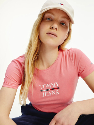 Tommy Jeans dámske ružové tričko - L (TIF)